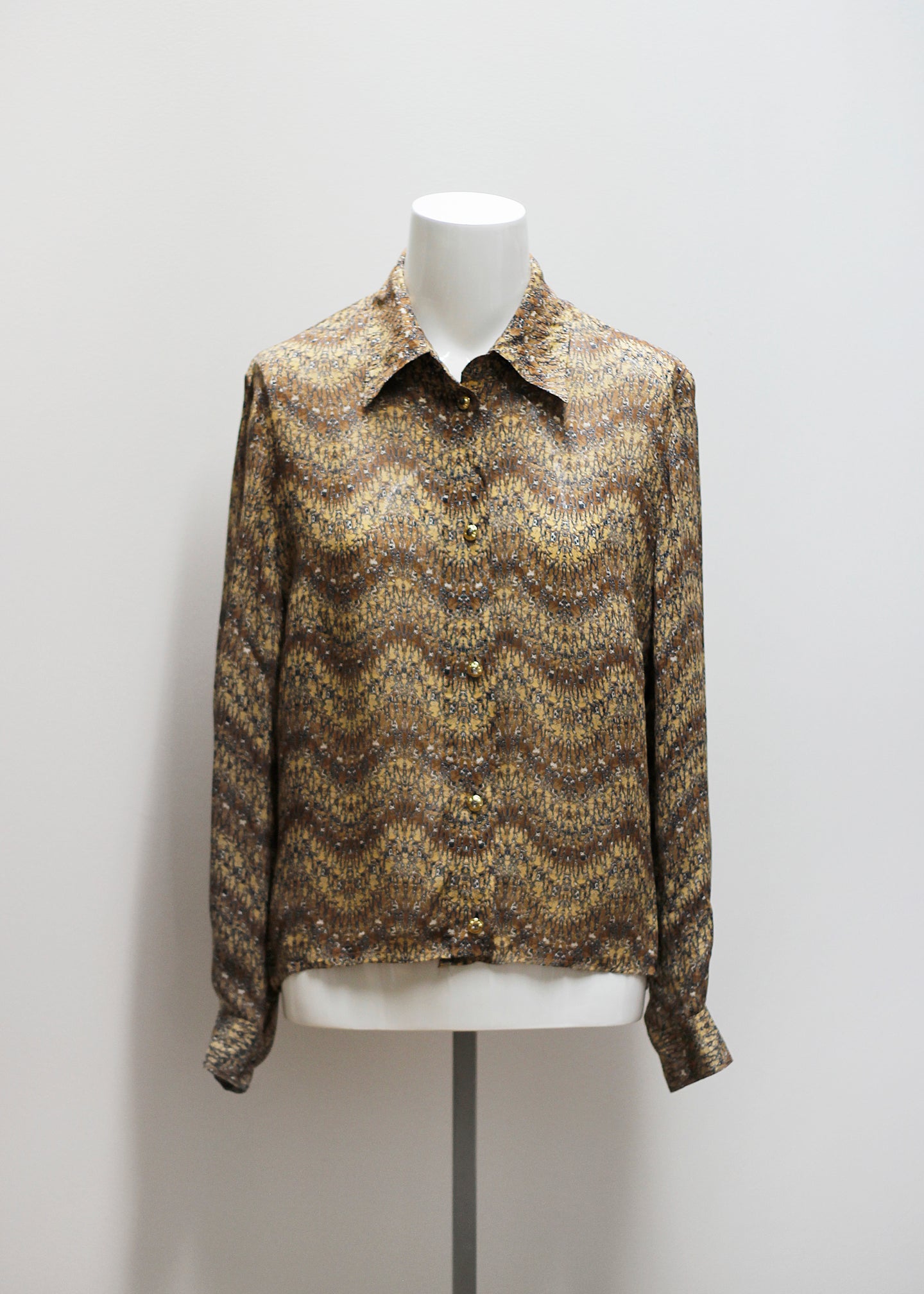SHEER VINTAGE PATTERN SHIRT