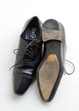 Load image into Gallery viewer, D&amp;G BLACK LEATHER SHOES
