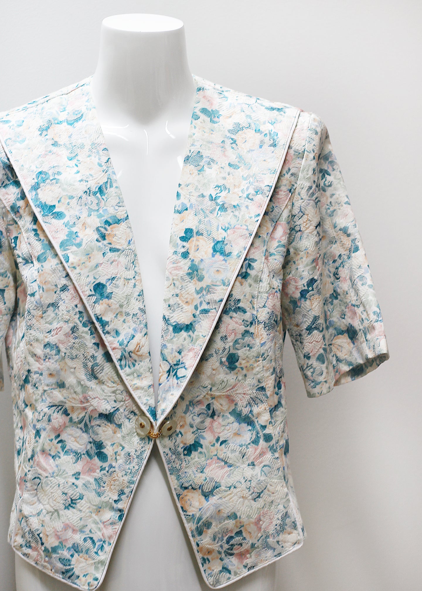 VINTAGE FLORAL BLAZER, COTTON