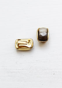 VINTAGE CLIP ON EARRINGS WITH STONE