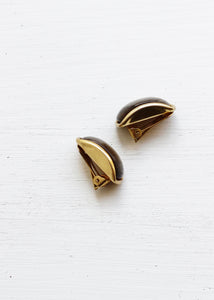 VINTAGE CLIP ON EARRINGS WITH STONE