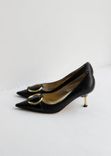 Load image into Gallery viewer, LUCIANO PADOVAN BLACK LEATHER HEELS

