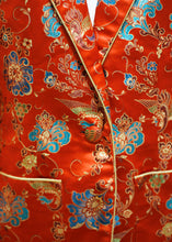 Load image into Gallery viewer, RED VINTAGE BLAZER WITH SHINY ORIENTAL PATTERN
