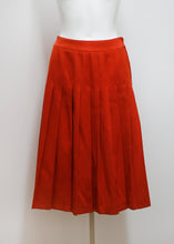 Load image into Gallery viewer, RED PLEATED VINTAGE SKIRT, WOOL
