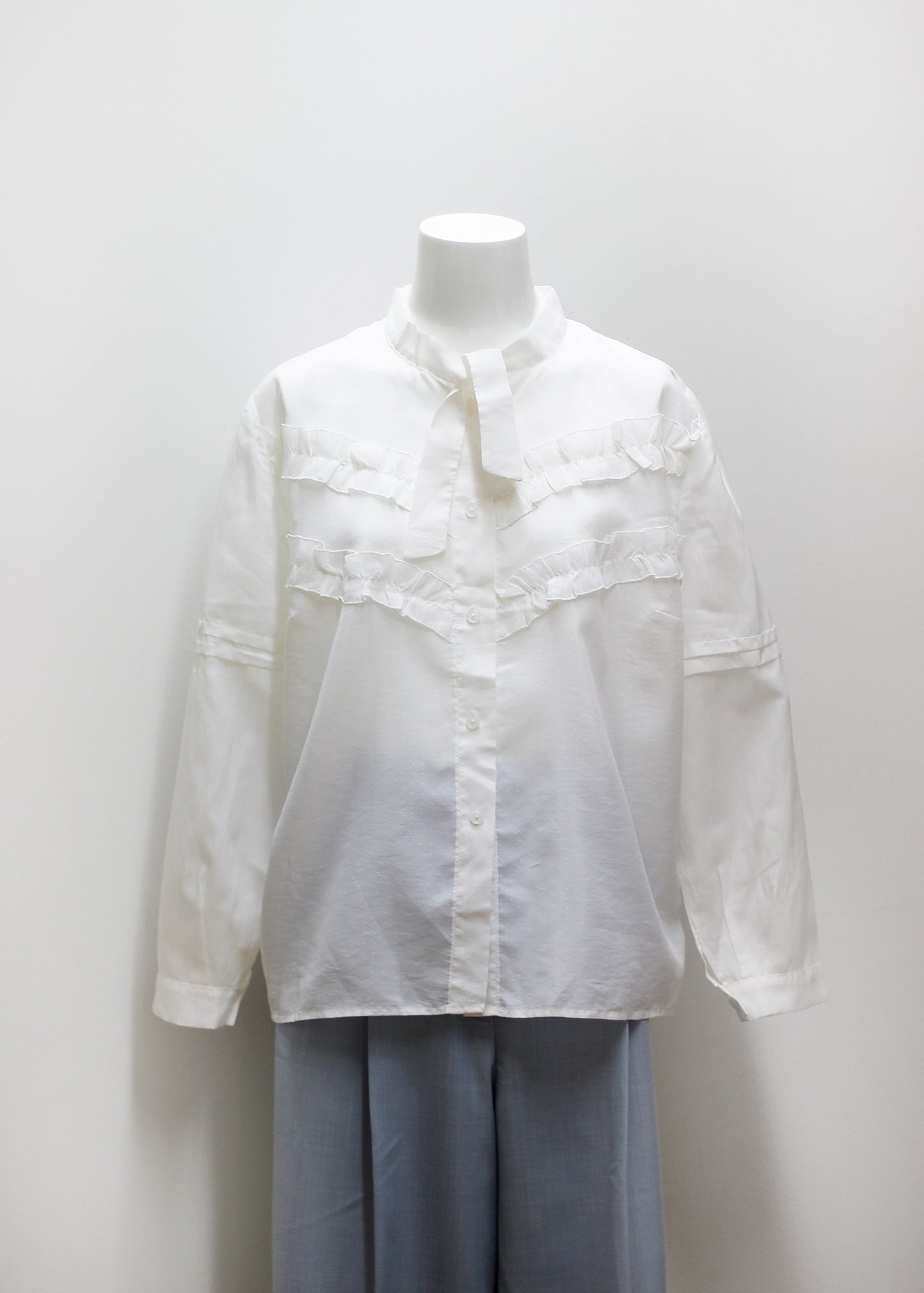 VINTAGE SHIRT WITH FRONT RUFFLES