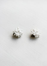 Load image into Gallery viewer, WHITE BEADED CLIP ON EARRINGS
