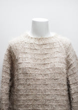 Load image into Gallery viewer, BEIGE VINTAGE KNIT SWEATER, WOOL &amp; MOHAIR
