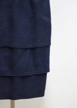 Load image into Gallery viewer, DARK BLUE VINTAGE SKIRT, WOOL
