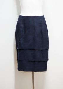 DARK BLUE VINTAGE SKIRT, WOOL