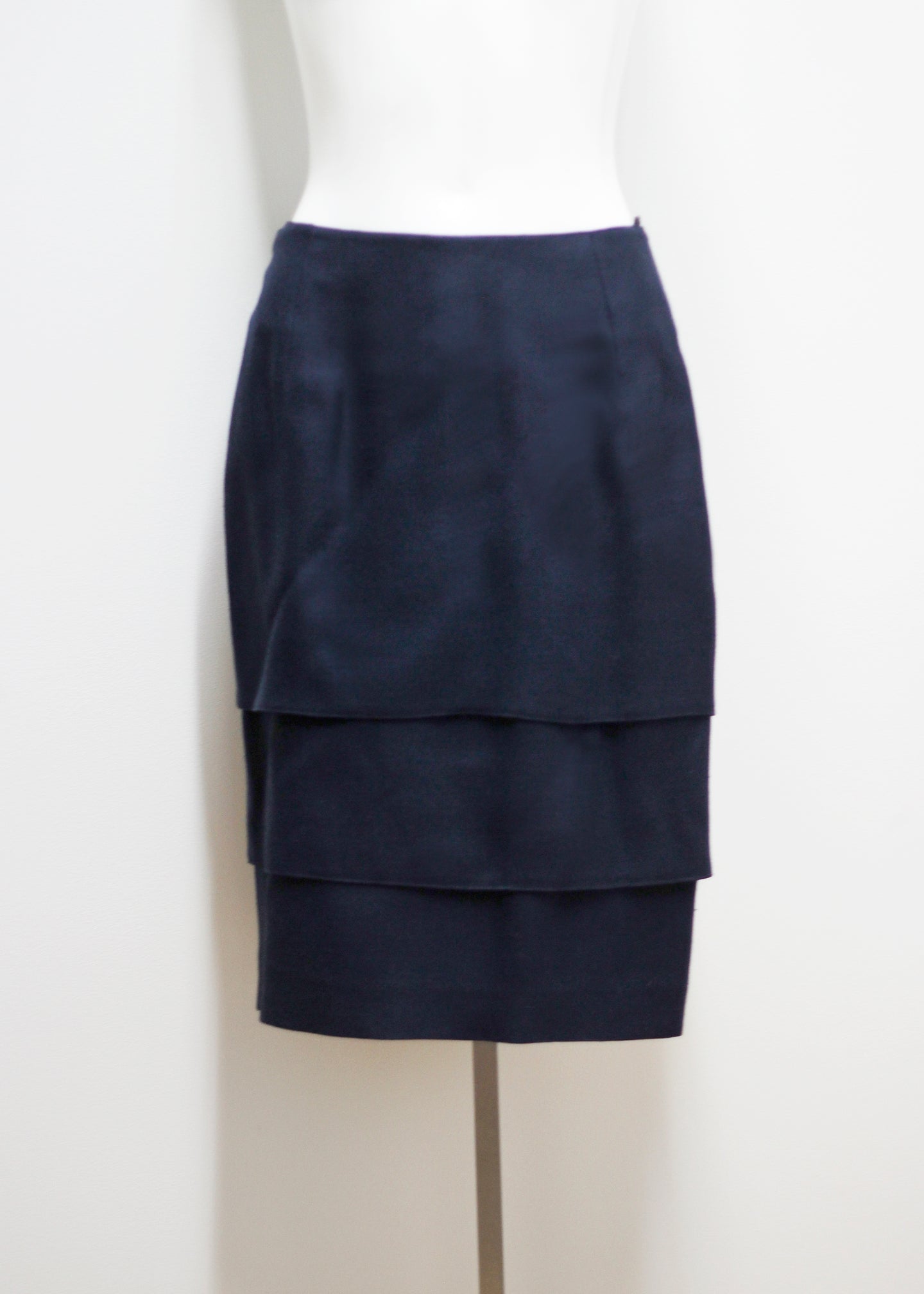 DARK BLUE VINTAGE SKIRT, WOOL