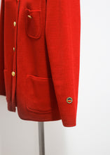 Load image into Gallery viewer, BUSNEL RED VINTAGE CARDIGAN, WOOL
