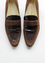 Lataa kuva Galleria-katseluun, CHARLES JOURDAN VINTAGE-LOAFERIT, MOKKANAHKAA
