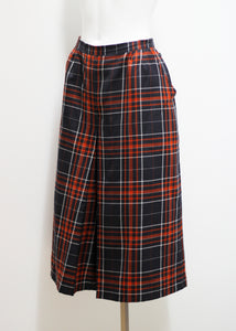 CHECKED WIDE VINTAGE PANTS