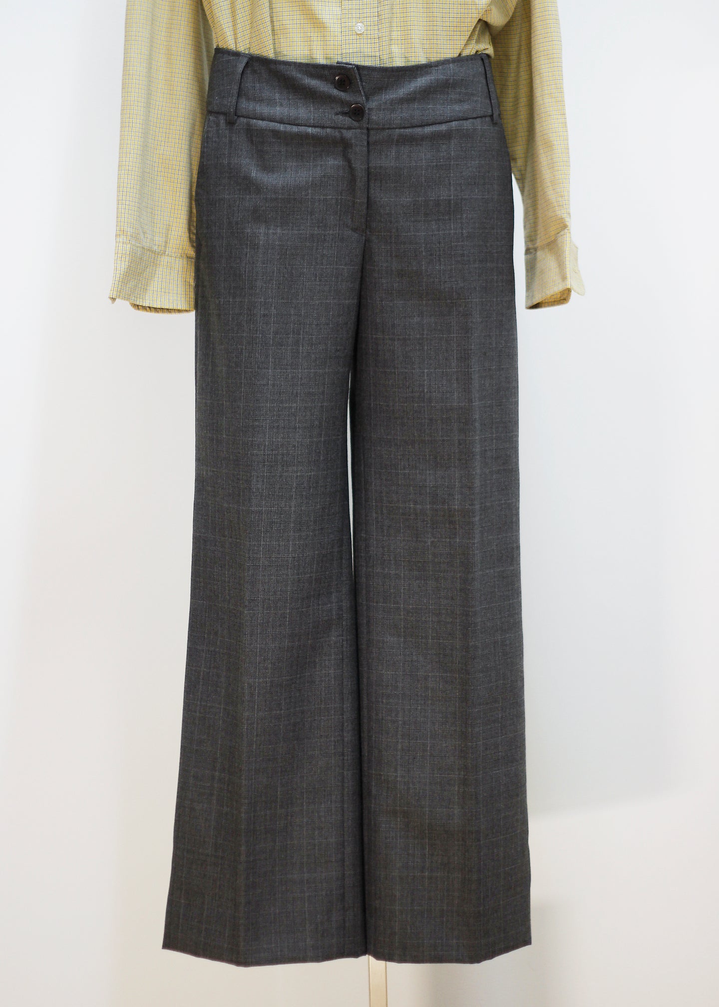GREY CHECKED PANTS