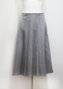 GREY PLEATED VINTAGE SKIRT