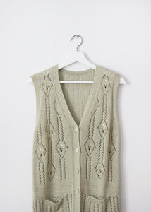 GREEN KNIT VEST