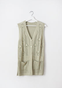 GREEN KNIT VEST
