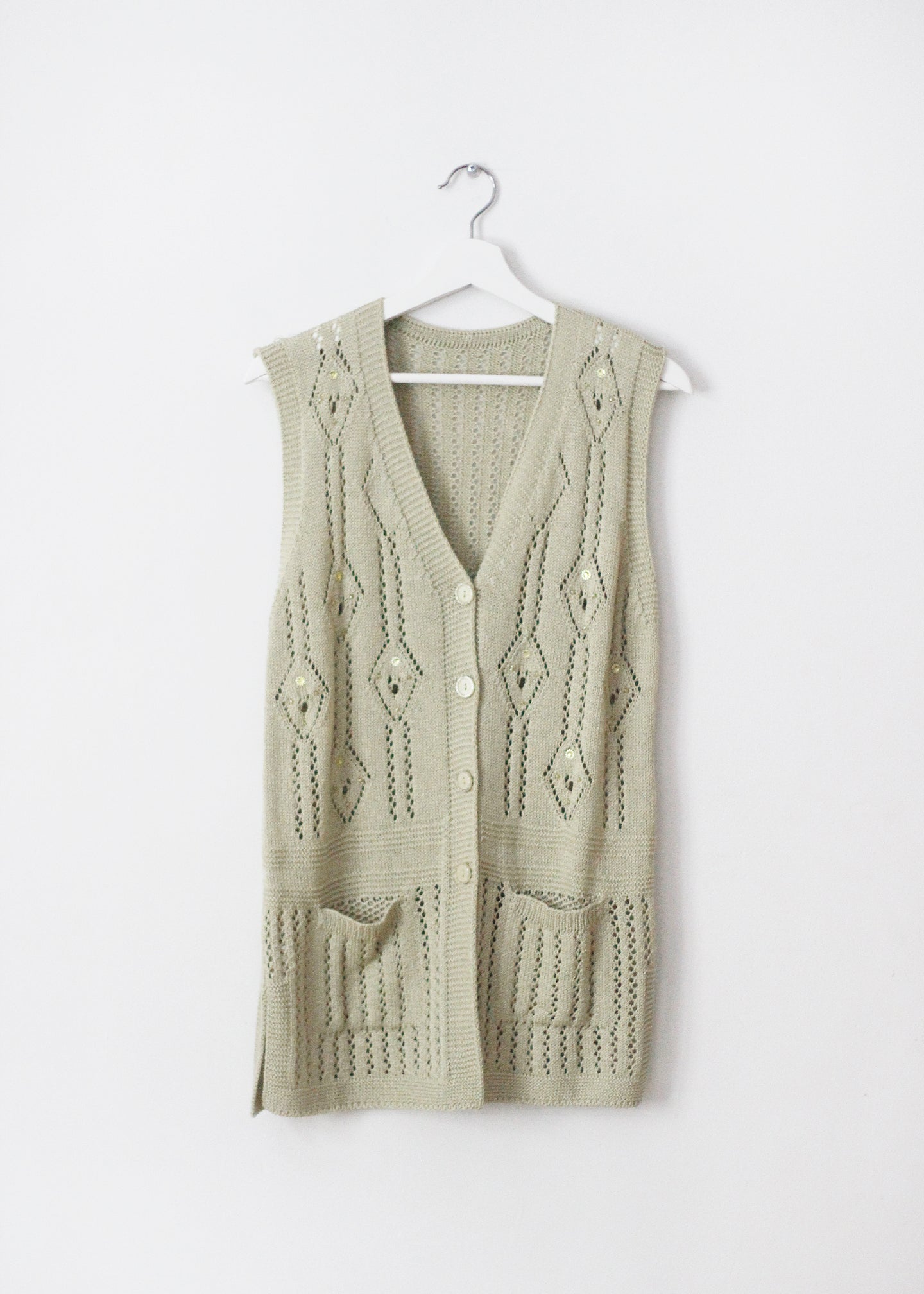 GREEN KNIT VEST