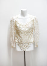 Load image into Gallery viewer, BEADED VINTAGE LACE BLOUSE
