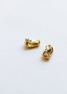 WHITE AND GOLD COLOR CLIP ON EARRINGS
