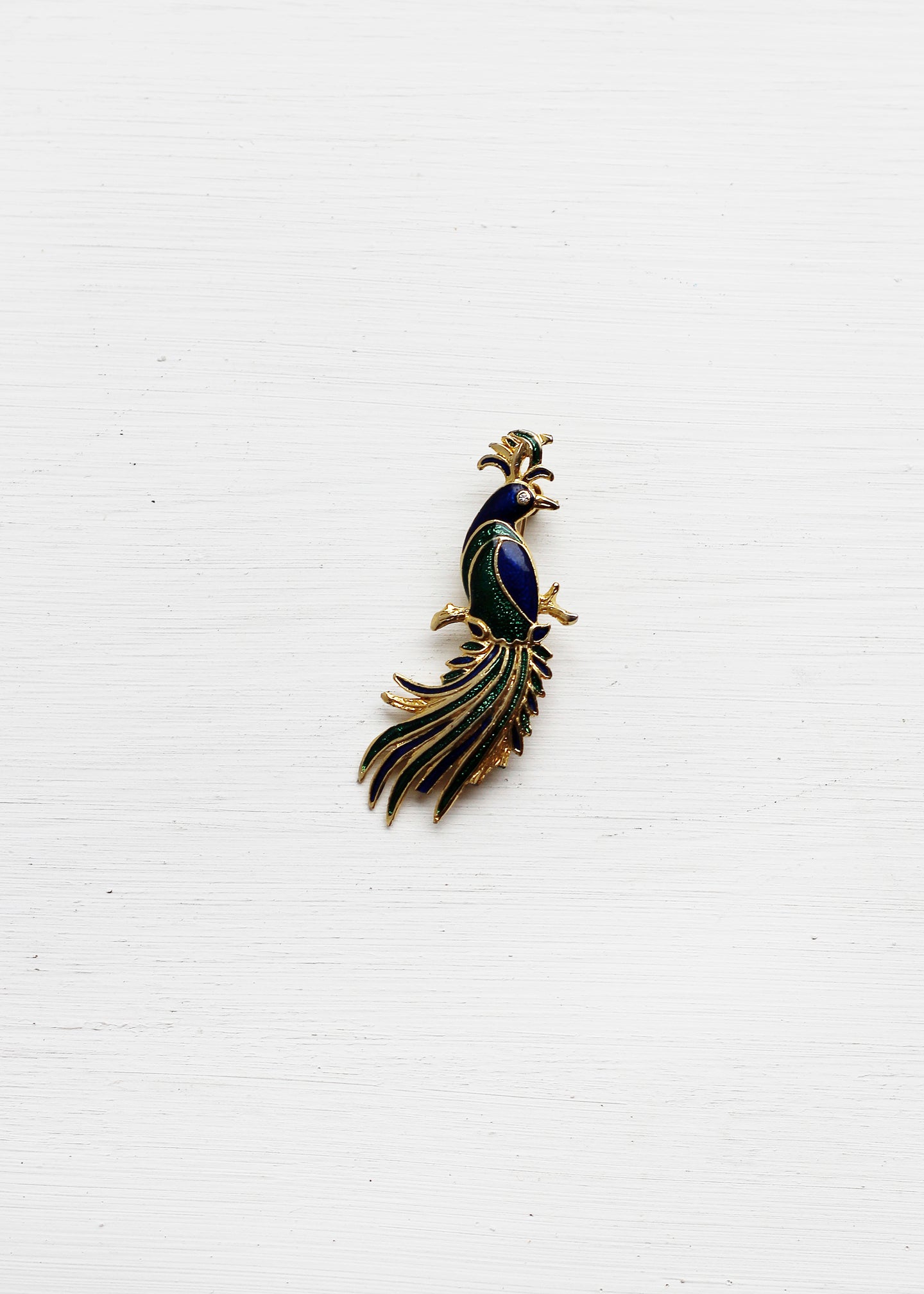 VINTAGE PEACOCK BROOCH