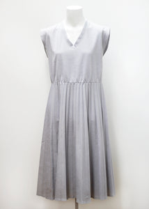 VINTAGE DRESS WITH PLEATED HEM