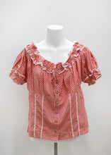 Load image into Gallery viewer, VINTAGE GINGHAM TOP, COTTON
