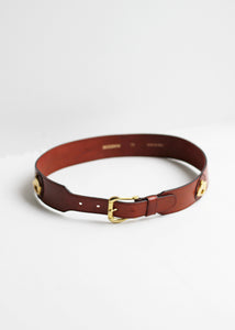 RED VINTAGE LEATHER BELT