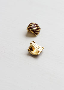 TIGER STRIPED CLIP ON EARRINGS