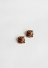 Load image into Gallery viewer, TIGER STRIPED CLIP ON EARRINGS
