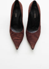 Load image into Gallery viewer, PURPLE VINTAGE WEDGE HEELS, SUEDE
