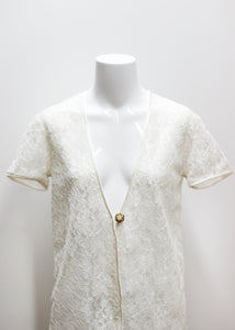 WHITE VINTAGE LACE TOP