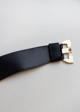 Load image into Gallery viewer, WIDE DARK BLUE LEATHER BELT
