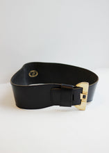 Load image into Gallery viewer, WIDE DARK BLUE LEATHER BELT
